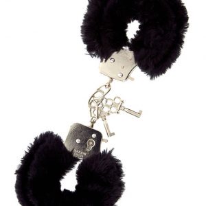 Metal Handcuff With Plush Black #1 | ViPstore.hu - Erotika webáruház