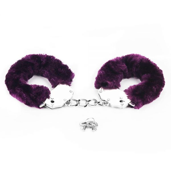 Fetish Pleasure Fluffy Hand Cuffs Purple #2 | ViPstore.hu - Erotika webáruház