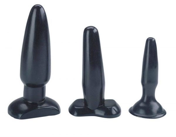 Sexy Sweet Butt Plugs Set Of 3 Black #1 | ViPstore.hu - Erotika webáruház