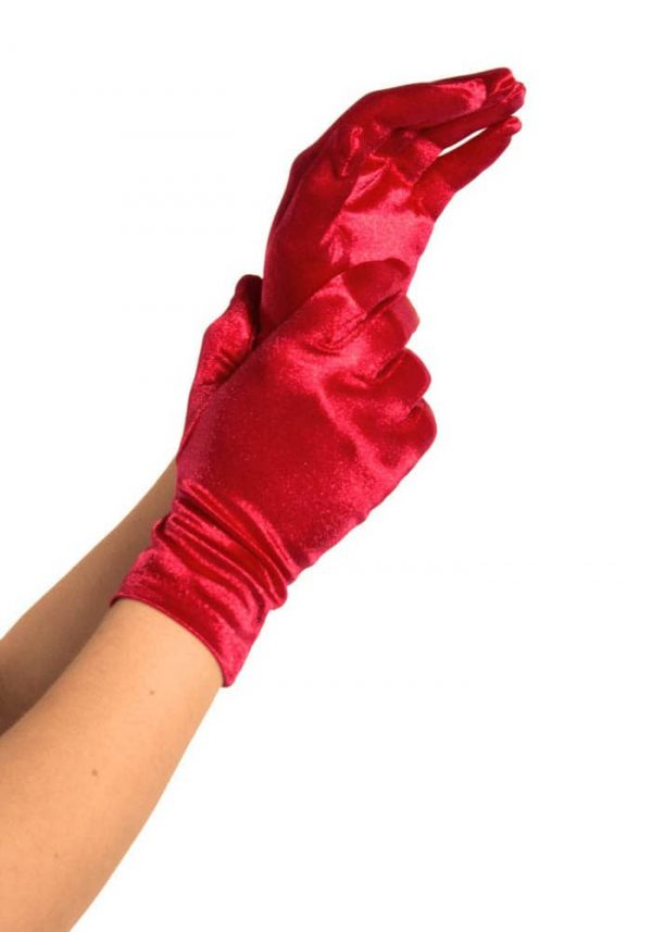 Wrist Length Satin Gloves