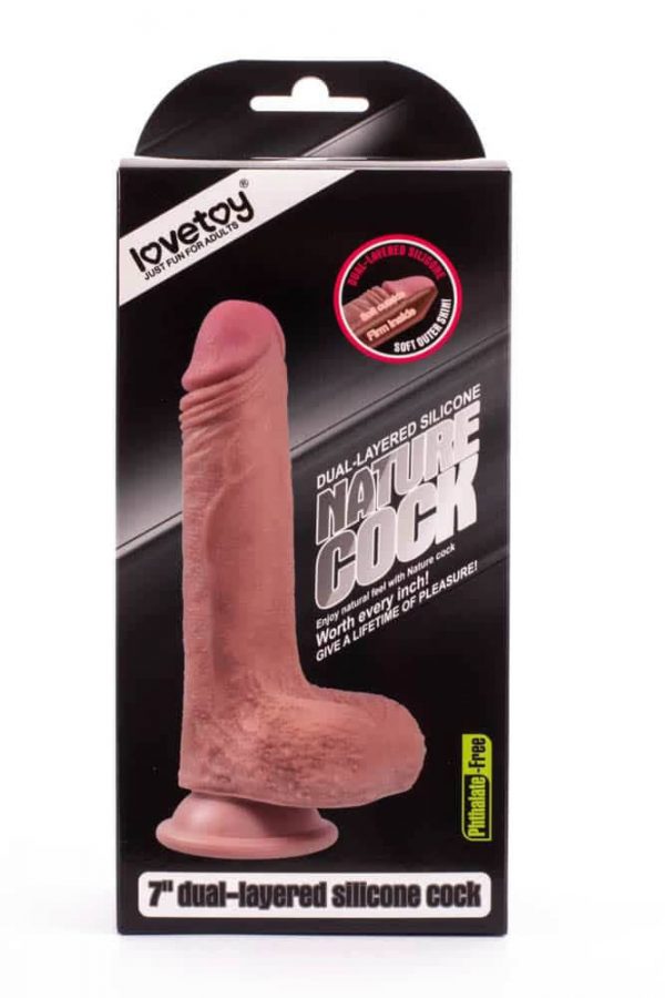 7" Dual-layered Silicone Nature Cock Flesh #2 | ViPstore.hu - Erotika webáruház