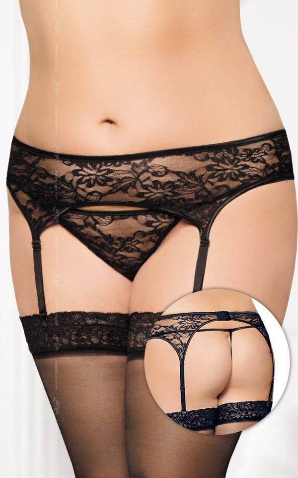 Garterbelt 3316 - Plus Size - black    XXXL #1 | ViPstore.hu - Erotika webáruház