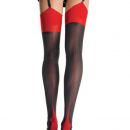 Contrast Top Thigh High Black/Red O/S #1 | ViPstore.hu - Erotika webáruház