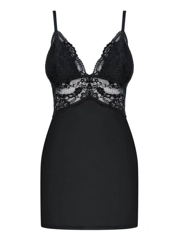 810-CHE-1 chemise & thong black S/M #3 | ViPstore.hu - Erotika webáruház