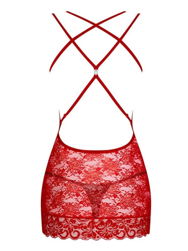 860-CHE-3 chemise & thong red  S/M #4 | ViPstore.hu - Erotika webáruház