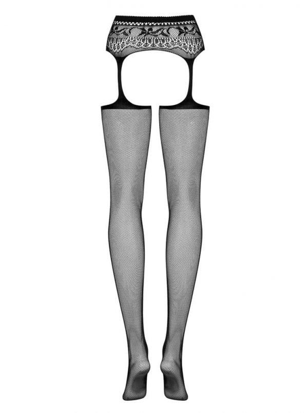 Garter stockings S307 black S/M/L #2 | ViPstore.hu - Erotika webáruház
