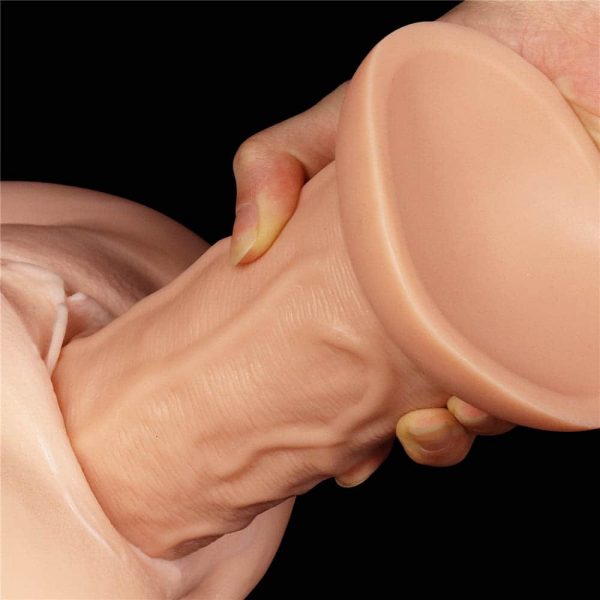9.5'' Realistic Curved Dildo Flesh #7 | ViPstore.hu - Erotika webáruház