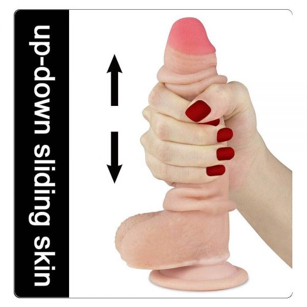 7'' Sliding Skin Dual Layer Dong #1 | ViPstore.hu - Erotika webáruház