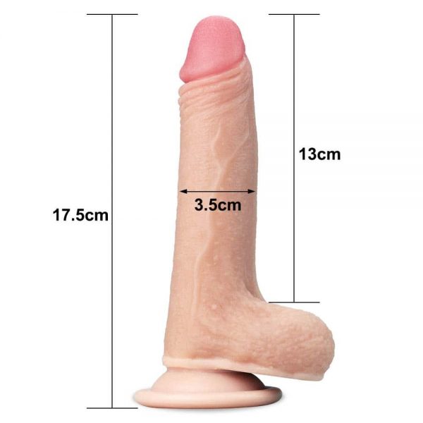 7'' Sliding Skin Dual Layer Dong #4 | ViPstore.hu - Erotika webáruház