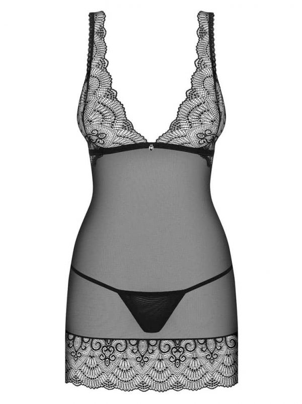 Firella chemise & thong black  S/M #1 | ViPstore.hu - Erotika webáruház
