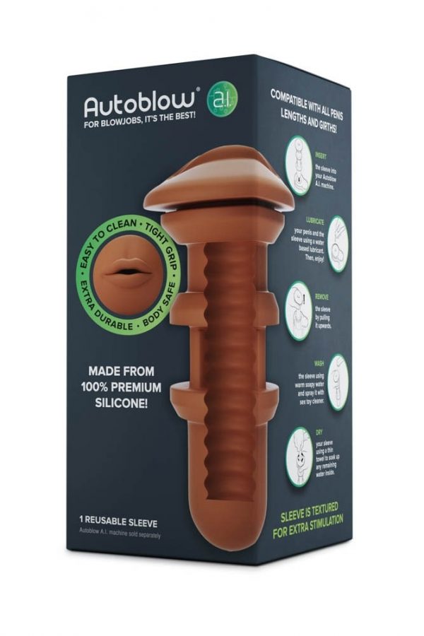 Autoblow A.I. Silicone Mouth Sleeve - Brown #5 | ViPstore.hu - Erotika webáruház