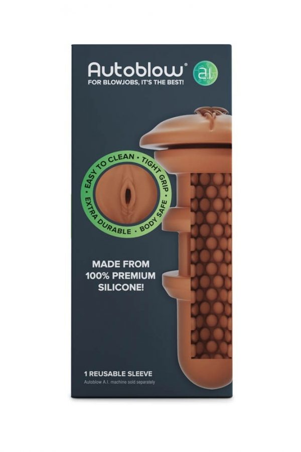 Autoblow A.I. Silicone Vagina Sleeve - Brown #3 | ViPstore.hu - Erotika webáruház
