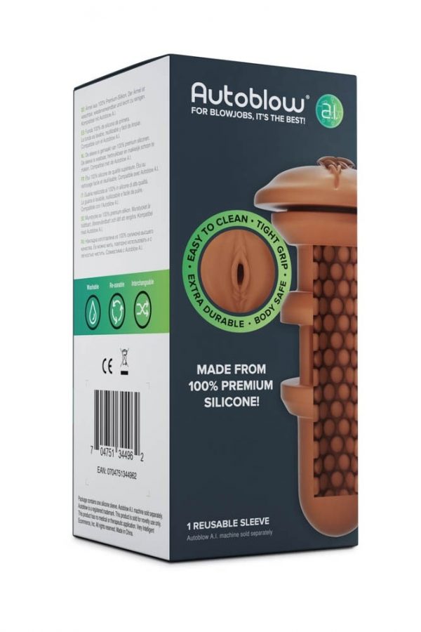 Autoblow A.I. Silicone Vagina Sleeve - Brown #5 | ViPstore.hu - Erotika webáruház