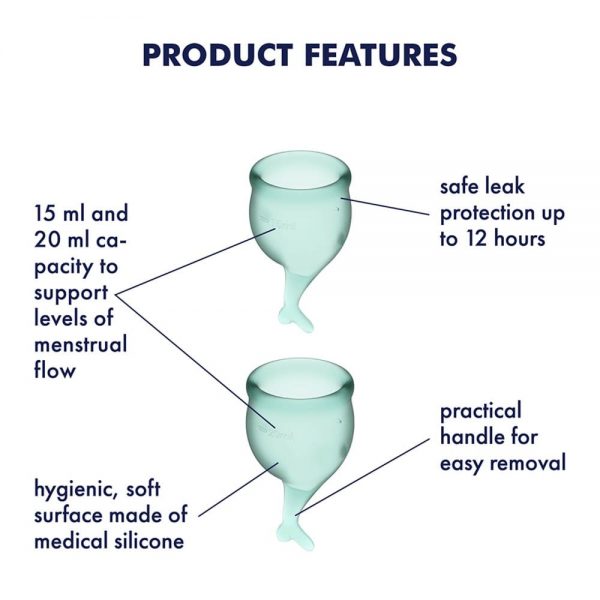 Feel Secure Menstrual Cup Dark Green #4 | ViPstore.hu - Erotika webáruház