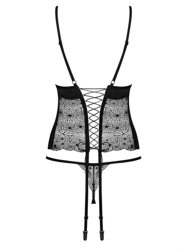 Sharlotte corset & thong black L/XL #1 | ViPstore.hu - Erotika webáruház