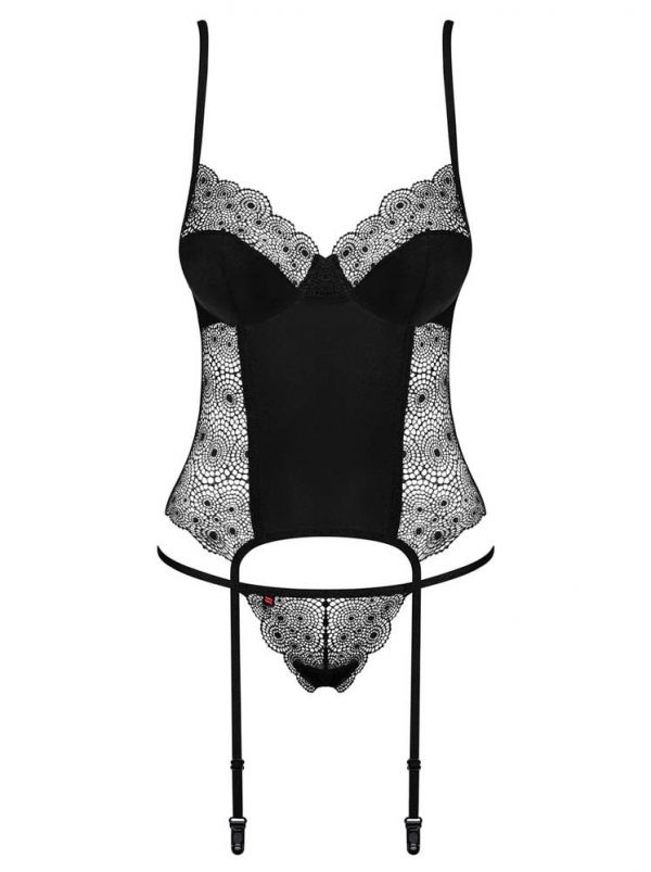 Sharlotte corset & thong black L/XL #2 | ViPstore.hu - Erotika webáruház