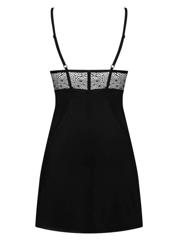 Sharlotte chemise & thong black  S/M #1 | ViPstore.hu - Erotika webáruház