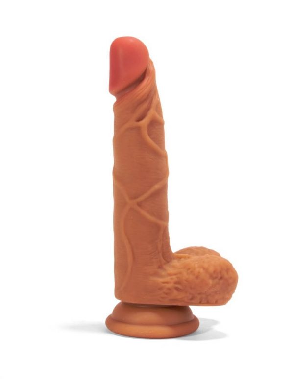XMEN 7.6 inch Double Layer Silicon Dildo Brown #4 | ViPstore.hu - Erotika webáruház