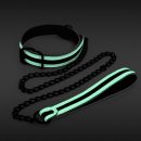 GLO Bondage - Collar and Leash - Green #1 | ViPstore.hu - Erotika webáruház