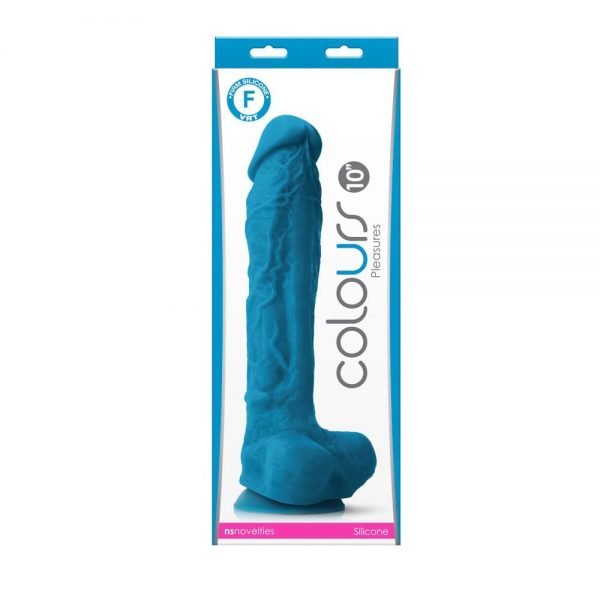 Colours - Pleasures - 10" Dildo - Blue #2 | ViPstore.hu - Erotika webáruház