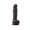 Colours - Pleasures - Vibrating - 5" Dildo - Dark Brown #1 | ViPstore.hu - Erotika webáruház