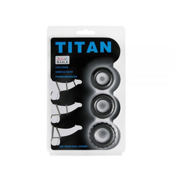 Titan 3 in 1 Silicone Rings Black #2 | ViPstore.hu - Erotika webáruház