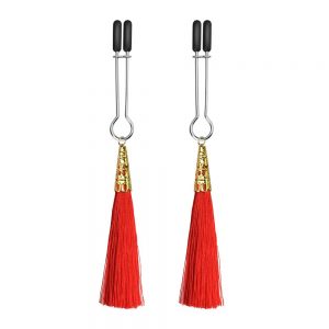 Glamor Tassel Nipple Clamp Red #1 | ViPstore.hu - Erotika webáruház