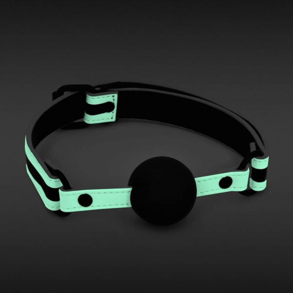 GLO Bondage - Ball Gag - Green #1 | ViPstore.hu - Erotika webáruház