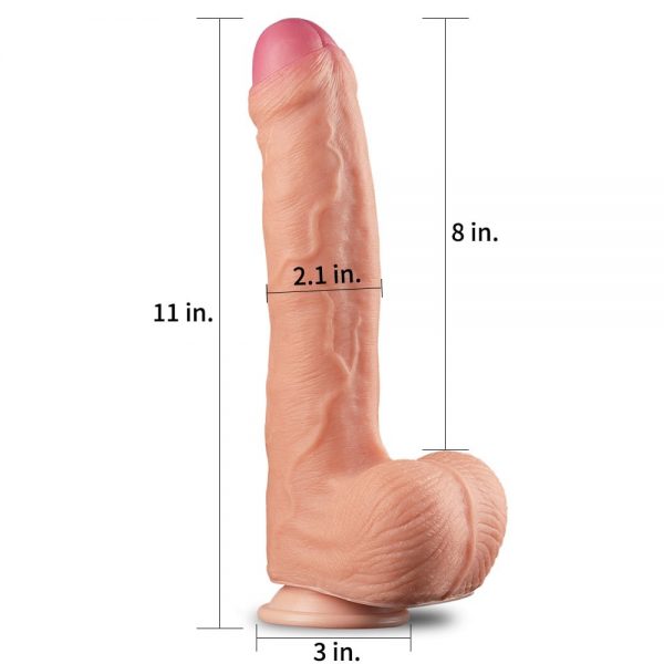 11" Dual Layer Platinum Silicone Cock #7 | ViPstore.hu - Erotika webáruház