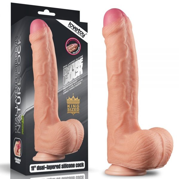 11" Dual Layer Platinum Silicone Cock #8 | ViPstore.hu - Erotika webáruház