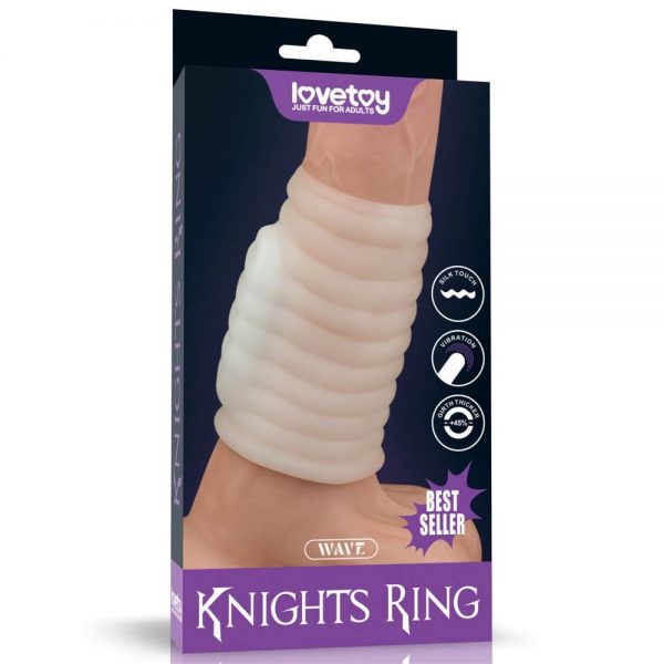 Vibrating Spiral Knights Ring (White) IV #9 | ViPstore.hu - Erotika webáruház