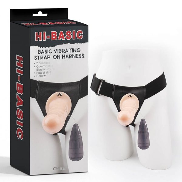 Basic Vibrating Strap-on Harness-Flesh #3 | ViPstore.hu - Erotika webáruház