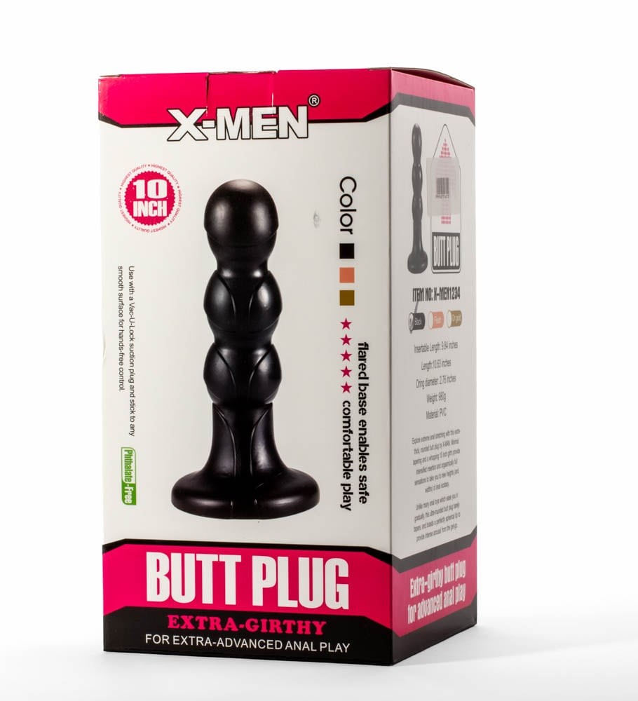 X-Men 10" Extra Girthy Butt Plug Black V #8 | ViPstore.hu - Erotika webáruház