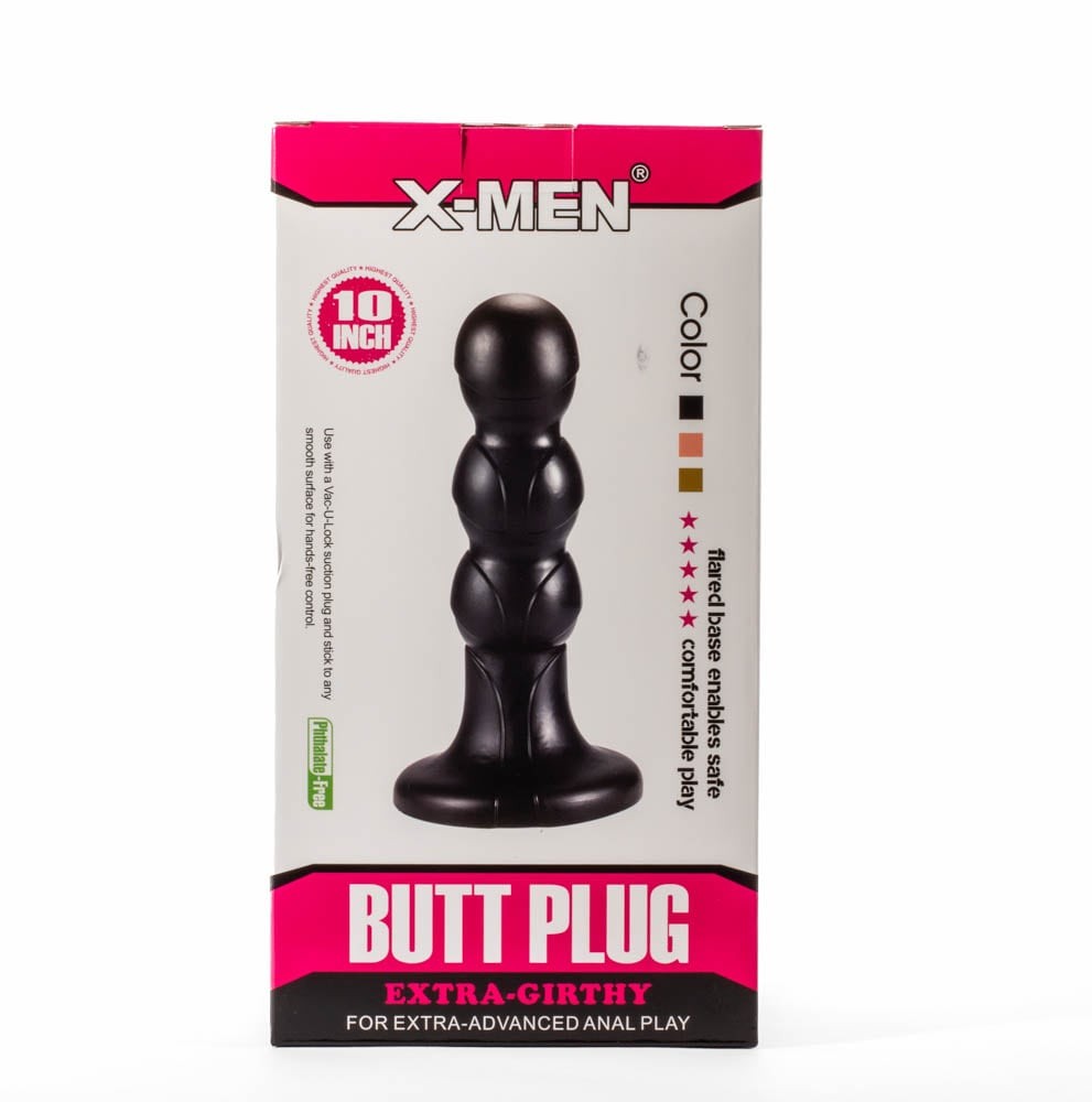 X-Men 10" Extra Girthy Butt Plug Black V #9 | ViPstore.hu - Erotika webáruház