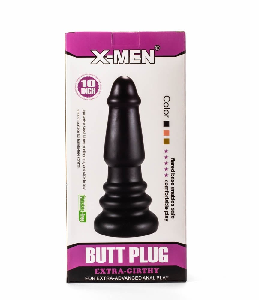 X-Men 10" Extra Girthy Butt Plug Black III #4 | ViPstore.hu - Erotika webáruház