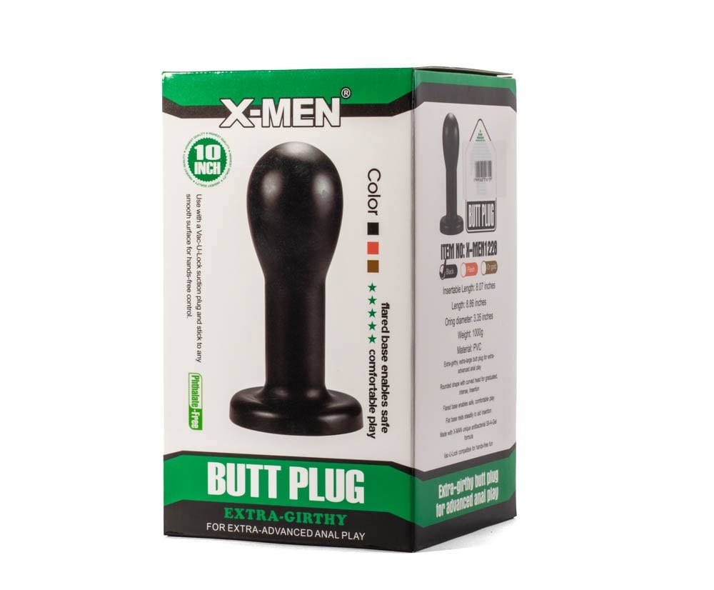X-Men 8.86 Extra Girthy Butt Plug Black #2 | ViPstore.hu - Erotika webáruház