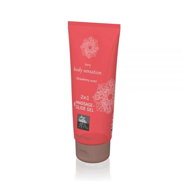 Massage- & Glide Gel 2 in 1 - Strawberry scent 200ml #1 | ViPstore.hu - Erotika webáruház