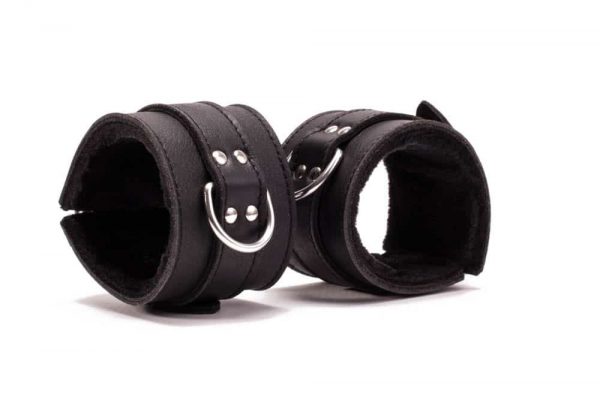 Hand Cuffs Grain Leather Black #2 | ViPstore.hu - Erotika webáruház
