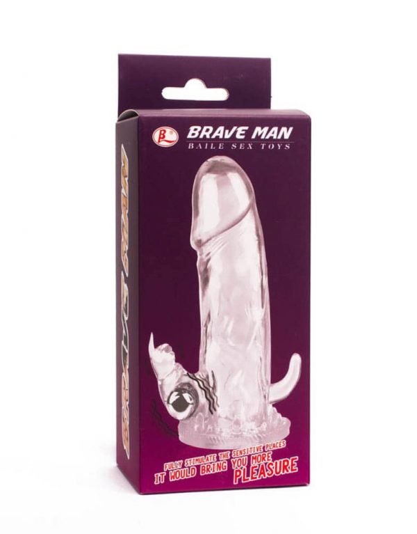 Brave Man Penis Sleeve With Bullet Clear 2 #1 | ViPstore.hu - Erotika webáruház
