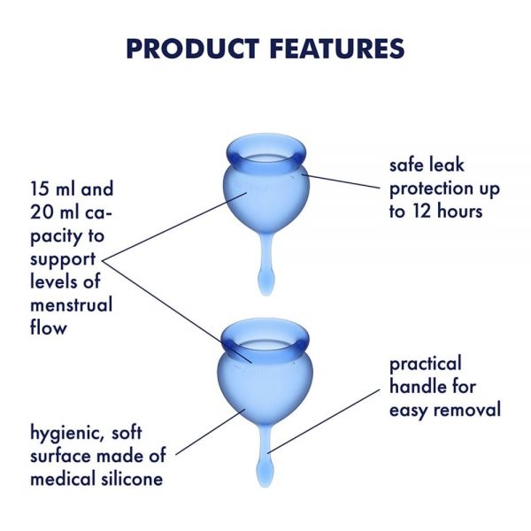 Feel good Menstrual Cup (dark blue) #3 | ViPstore.hu - Erotika webáruház