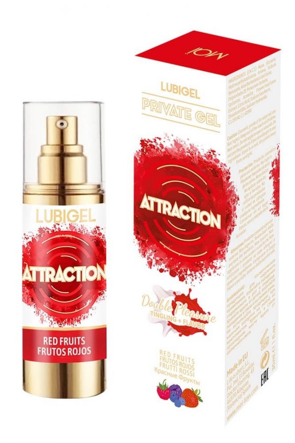 LUBIGEL - INTIMATE GEL  WITH LIQUID VIBRATOR EFFECT  (MAI ATTRACTION) RED FRUITS - 30 ML #2 | ViPstore.hu - Erotika webáruház
