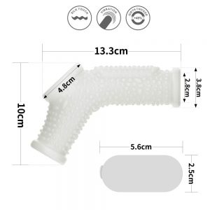 Vibrating Drip Knights Ring with Scrotum Sleeve (White) #1 | ViPstore.hu - Erotika webáruház