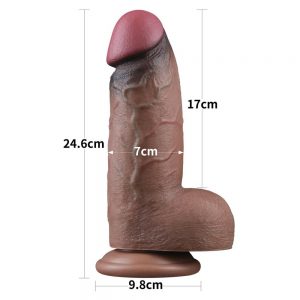 9.5'' Dual Layered Silicone Cock XXL #1 | ViPstore.hu - Erotika webáruház