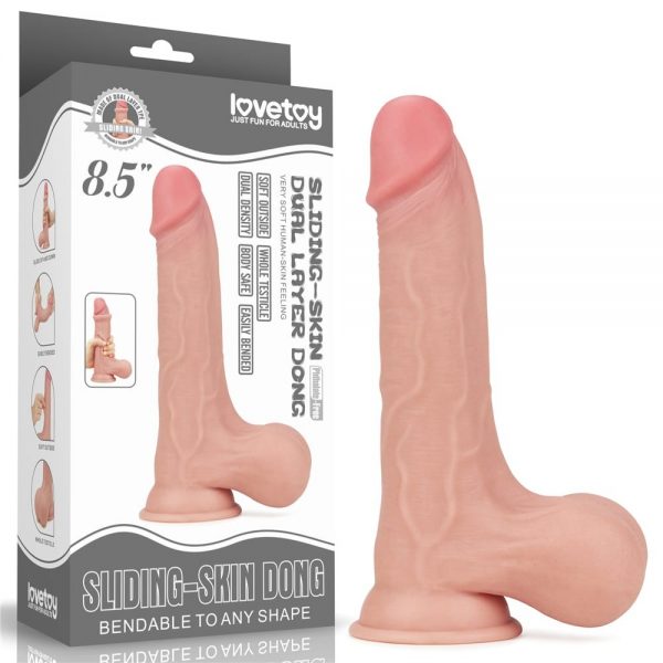8.5'' Sliding Skin Dual Layer Dong – Whole Testicle ViPstore.hu - Erotika Webáruház - Szexshop
