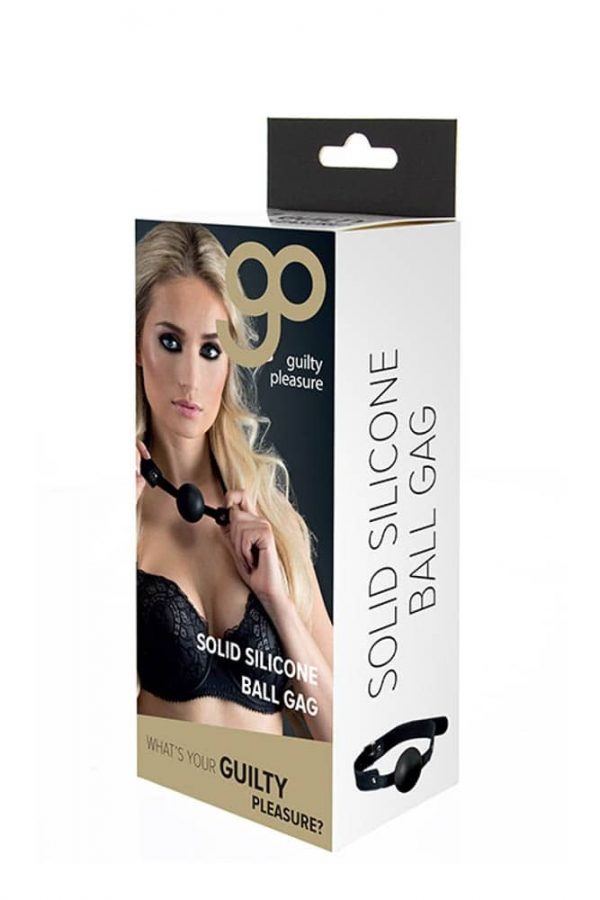 GP Solid Silicone Ball Gag Black ViPstore.hu - Erotika Webáruház - Szexshop