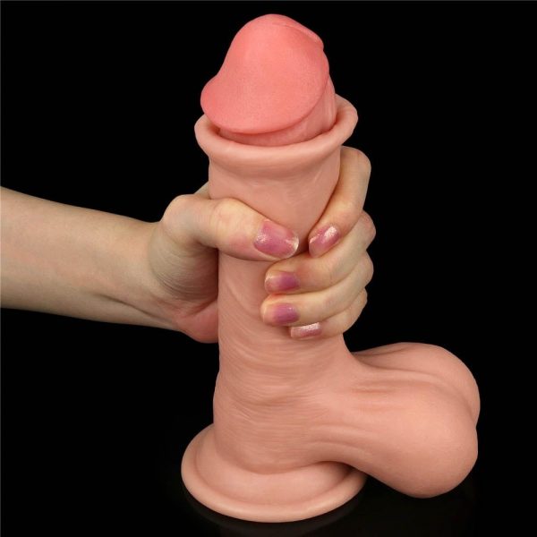 7.8'' Sliding Skin Dual Layer Dong - Whole Testicle #5 | ViPstore.hu - Erotika webáruház