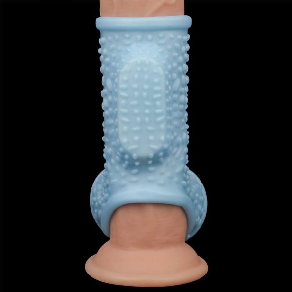 Vibrating Drip Knights Ring with Scrotum Sleeve Blue ViPstore.hu - Erotika Webáruház - Szexshop 3