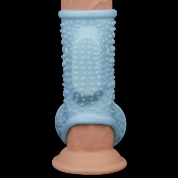 Vibrating Drip Knights Ring with Scrotum Sleeve Blue #3 | ViPstore.hu - Erotika webáruház