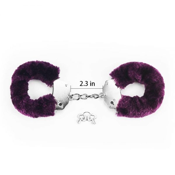 Fetish Pleasure Fluffy Hand Cuffs Purple #2 | ViPstore.hu - Erotika webáruház