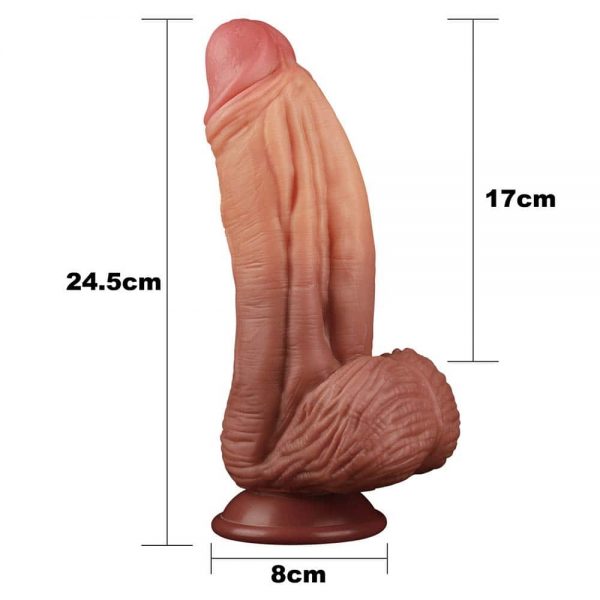 10" Dual-layered Silicone Nature Cock Brown #2 | ViPstore.hu - Erotika webáruház